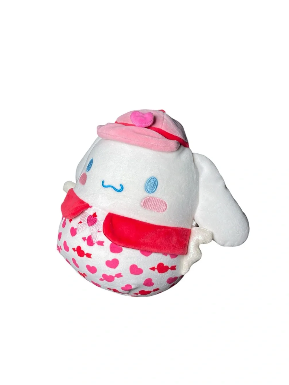 Sanrio Cinnamoroll Plush with Red and Pink Heart Pattern valentine’s Day Pillow